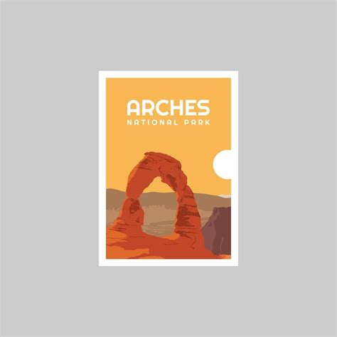 Premium Vector Arches National Park Poster Vector Illustration Design