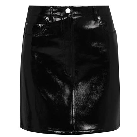 Helmut Lang Leather Skirt Women Mini Skirts Flannels