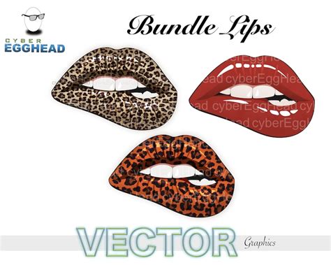 Bundle Biting Lip Svg Vector Lip Biting Design Svg Red Lip Etsy