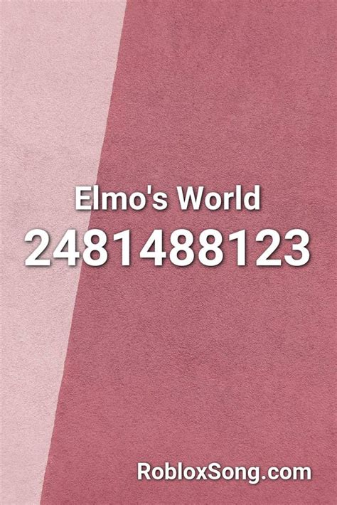 As every gamer knows, sounds are the key component to every game. Elmo's World Roblox ID - Roblox Music Codes in 2020 ...