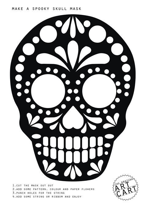 Free Printable Day Of The Dead Masks