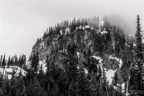 Foggy Crystal Peak Mount Rainier National Park Washington 2016