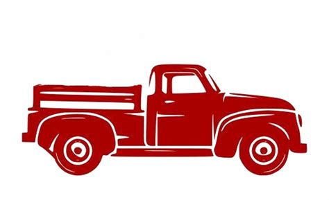 Free 137 Old Red Truck Svg SVG PNG EPS DXF File