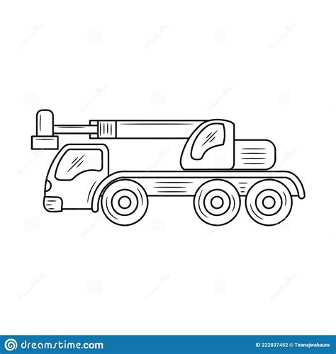Truck Mounted Lattice Boom Vector Illustration CartoonDealer Com