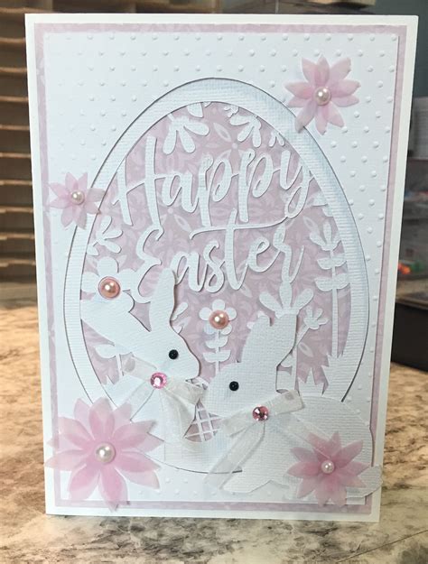 Easter card, cutout bunnies and Happy Easter egg from my Cricut