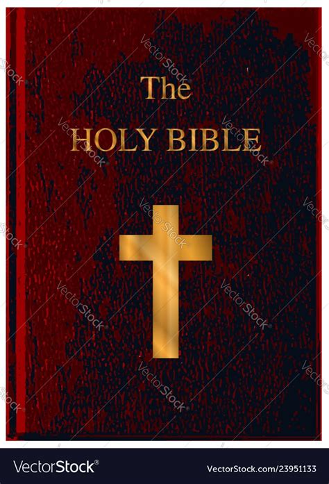 Red Cover Holy Bible Royalty Free Vector Image