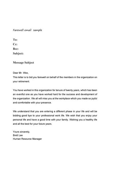 40+ Farewell Email Templates to Coworkers ᐅ TemplateLab