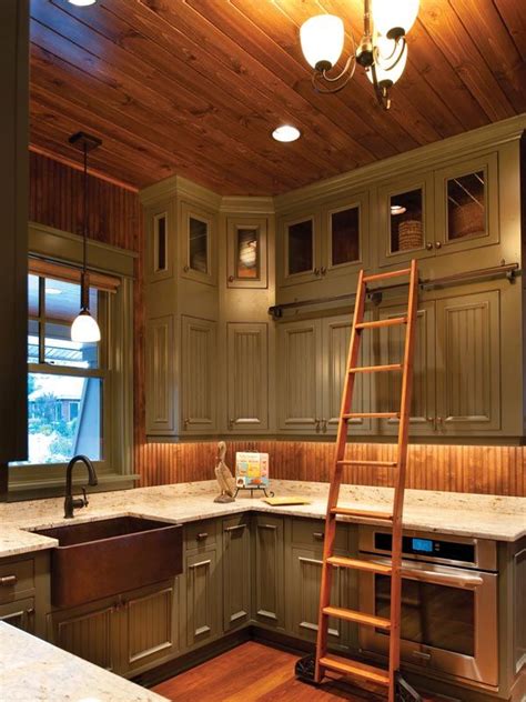 Skirted cabinets are a country kitchen staple. Farmhouse Country Kitchen | Painted Farm Style Kitchen ...