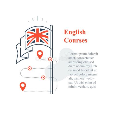 English Language Courses Advertising Concept Fluent Speaking Foreign