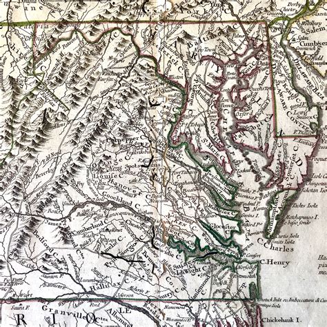 1779 Revolutionary War Map Of Maryland Virginia Delaware By Antonio