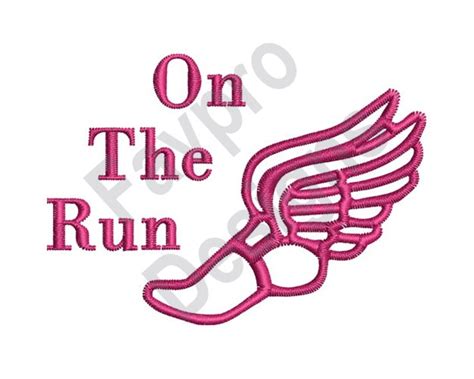 On The Run Machine Embroidery Design Etsy