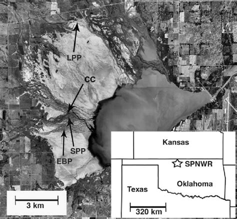 Map Showing Aerial Photo Of The Salt Plains National Wildlife Refuge