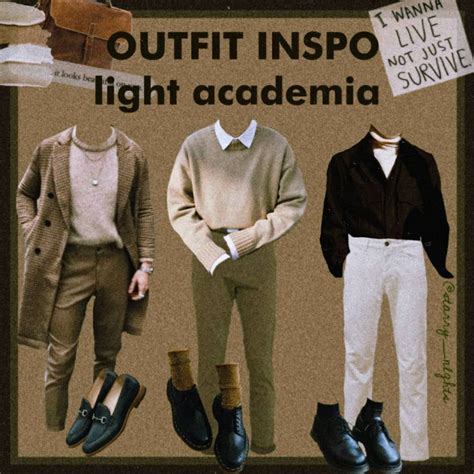 Light Academia Fashion Male And Has More Neutral Colors Than Bold