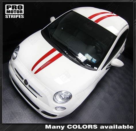 Fiat 500 2007 2015 Over The Top Double Stripes Fiat 500 Fiat Stripes