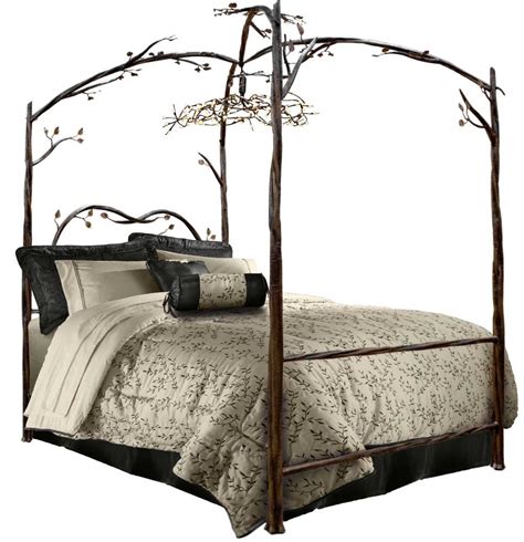Enjoy The Romantic Bedroom With An Iron Canopy Bed Frame Homesfeed