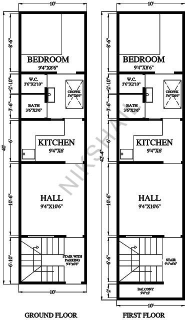 10x40 House Plan With 3d Elevation Indian House Plans Model House