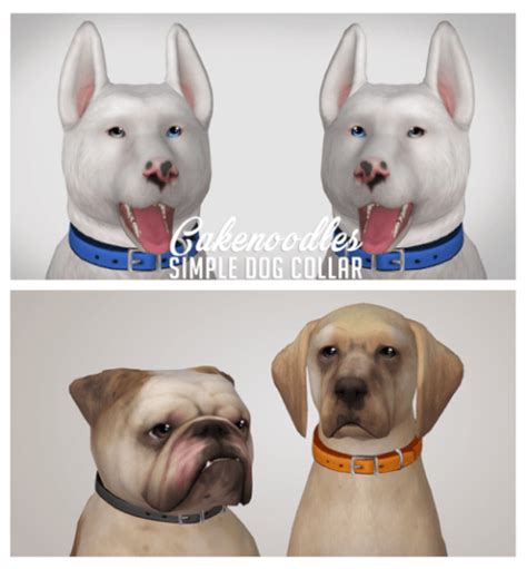 Simple Dog Collar For The Sims 4 Spring4sims Sims Pets Sims 4 Pets