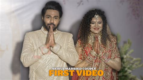 Newly Married Couple Palak Muchhal With Mithoon First Video कितने प्यारे लग रहे है दोनों