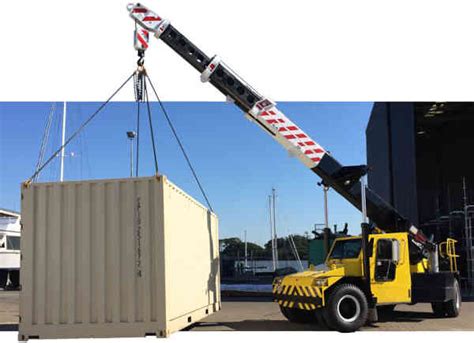 Moving A Shipping Container On Your Property Crane Hire