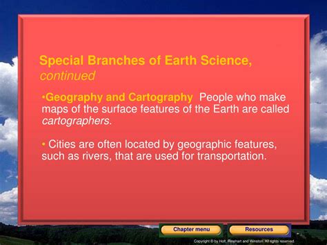 Ppt Section 1 Branches Of Earth Science Section 2 Scientific Methods