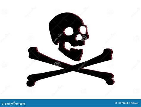 Jolly Roger Skull And Bones Stock Vector Illustration Of Bone