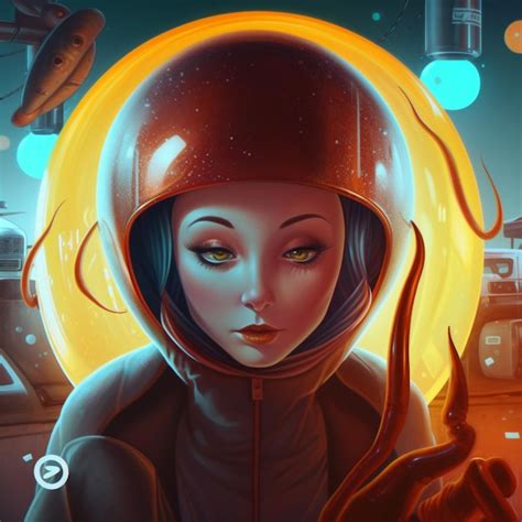 Premium Ai Image A Woman With A Hood That Saysspace Girlon It