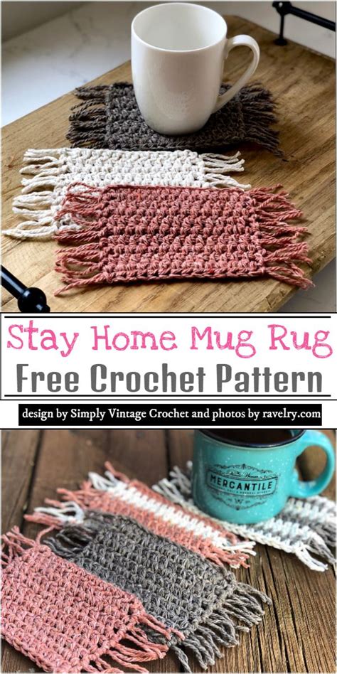 15 Free Crochet Mug Rug Patterns