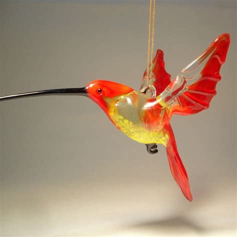 Glass Hummingbird Etsy