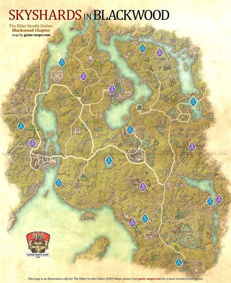 Blackwood Skyshards Location Map The Elder Scrolls Online Eso