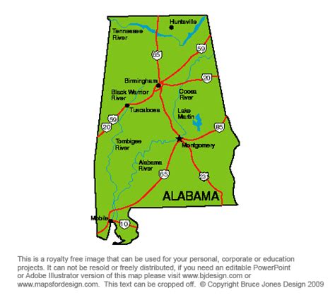 Alabama State Map Clipart Images