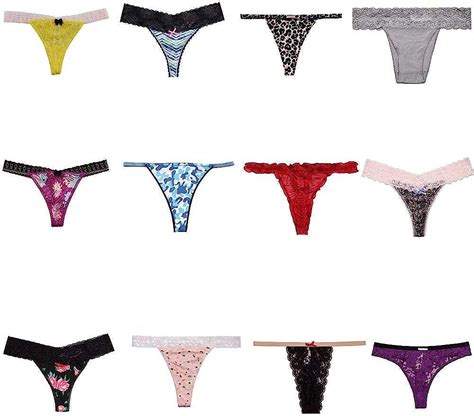 Uwoceka Sexy Thongs For Womenvariety Of T Backs 10 Pack Sexy Underwea