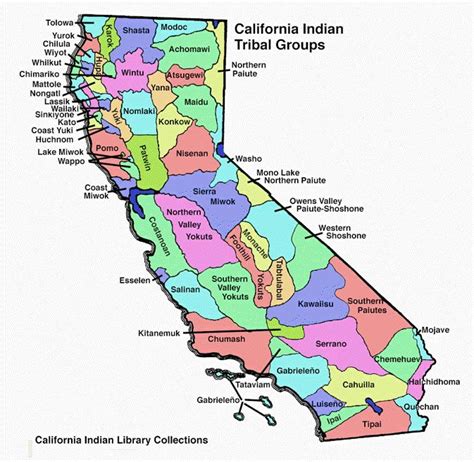 Indian Tribe Locations In California In The 1700s And 1800s