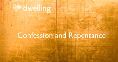 Confession And Repentance