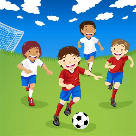 Child Football Player Pics Illustrations Royalty Free Vector Graphics