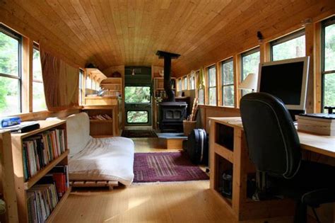 Transform Old School Bus Into Camping Cabin Diy Bus House School