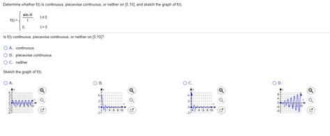 Solved Determine Whether F T Is Continuous Piecewise