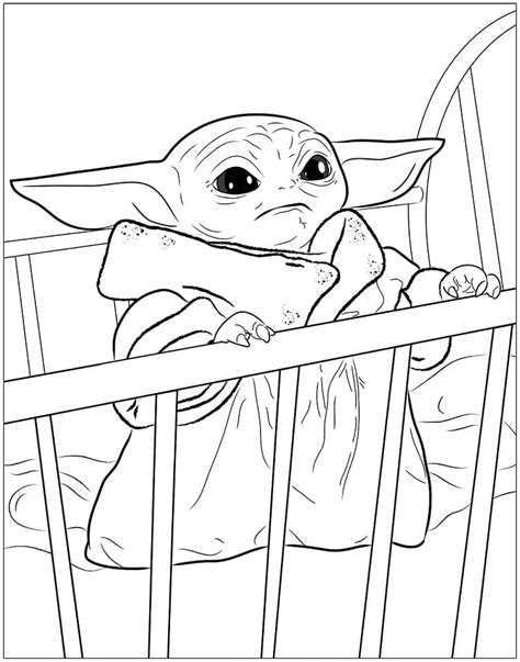 Baby Yoda 1 Coloring Page Free Printable Coloring Pages For Kids