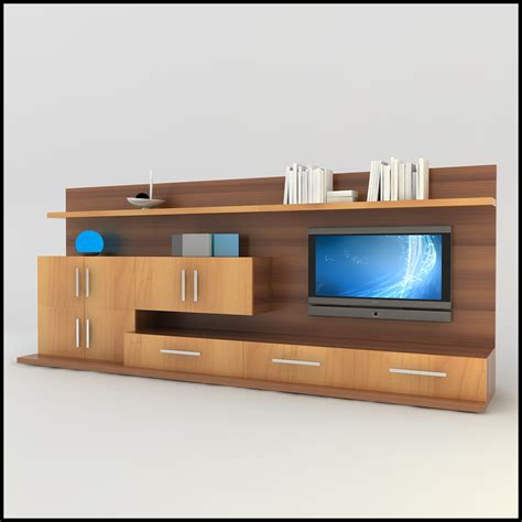 tv wall unit modern design x 13 entertainment center scene 3D Models