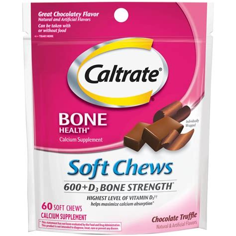 Calcium and vitamin d supplement. Caltrate 600+D3 Soft Chews Calcium & Vitamin D Supplement ...