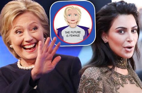 Desperate Hillary Rips Off Kim K With New Emoji Line