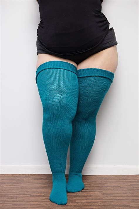 Clothing Thunda Thighs Extra Long Thigh High Socks Over The Knee High Boot Stockings Plus Size