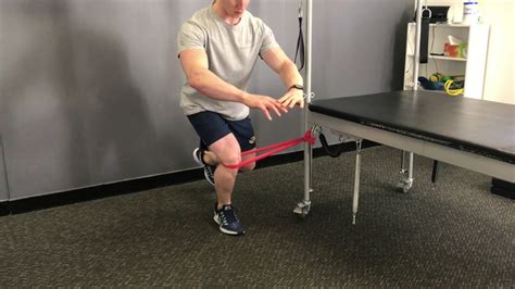 Single Leg Squats With Resistance Band Youtube