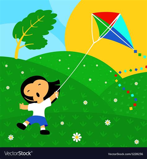 Good Day And Kite Royalty Free Vector Image Vectorstock