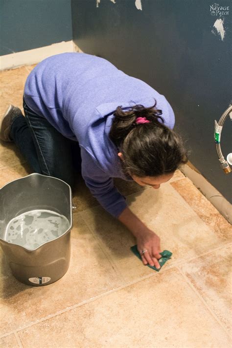 Tiny bathrooms can be extremely frustrating. Guest Bathroom Renovation - How to Lay Tile | Diy flooring ...