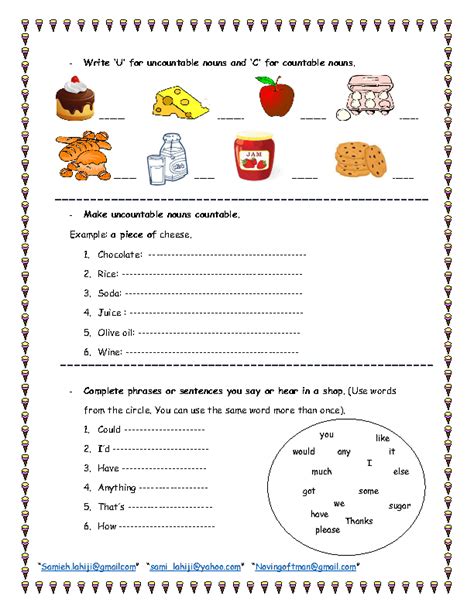 Quantifiers With Countable And Uncountable Nouns Worksheet Modefer