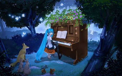 Girls With Piano Anime Wallpapers Wallpaper Cave