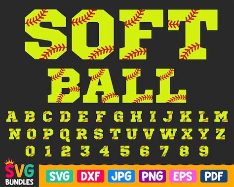 Can they solve the case?! Softball Font SVG Letters & Numbers Softball Alphabet SVG | Etsy