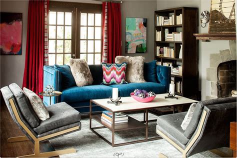 modern interior design blue velvet sofa ideas for creating a royal living room rumah minimalis
