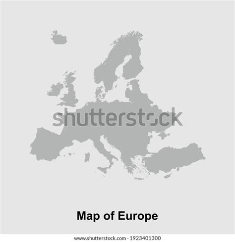 Map Europe Isolated Vector Illustration Stock Vector Royalty Free