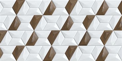 Premium Photo 3d Illustration Modern Geometric Wallpaper White Tiles